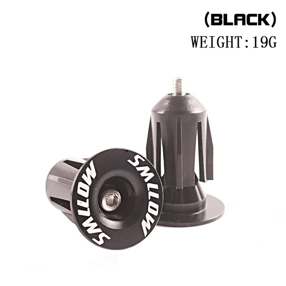 1 pair Bike Grip Handle Bar End Cap Aluminium Alloy MTB Handlebar Grips Plugs Caps for Bicycle Handlebar Accessory: Style B black