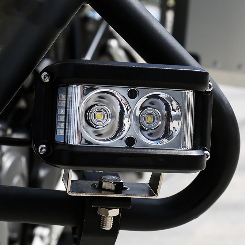 6500K 25W moto LED phares externe clignotant rouge bleu avertissement stroboscope lumières lumineux étanche clignotant lumières