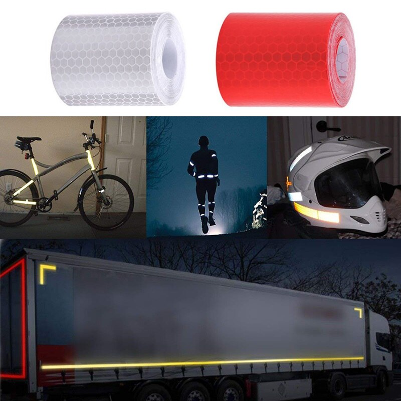 Reflective Warning Tape Reflective Bicycle Stickers Car Body Sticker Motor Reflective Film In Dark Effective Prevention Accident