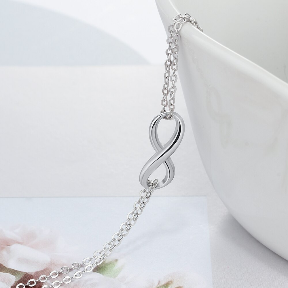 925 Sterling Silver Infinity Bracelets for Women Trendy Bracelets & Bangles Anniversary for Women (JewelOra BA101278)