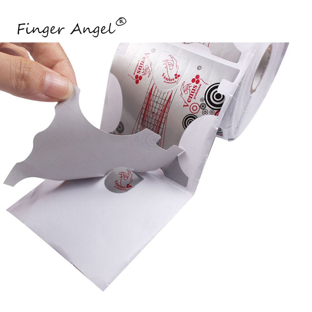 Vinger Amgel 100 stks/partij Vlinder nail forms Nail Gereedschap Nail Uitbreiding Formulieren Sticker Nail Forms UV Gel Acryl Franse