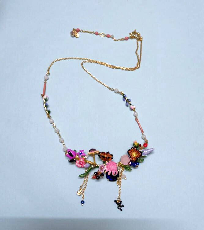 CSxjd Luxury women's jewelry Enamel Glaze flower necklace: O