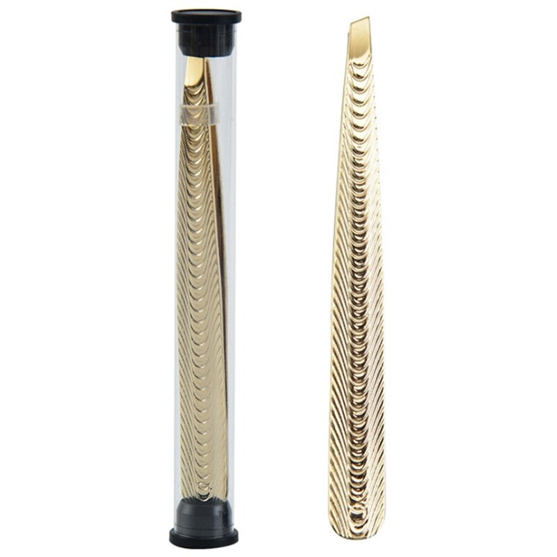 Eyebrow Tools Stainless Steel Plucking Eyebrows Tweezers Tweezer Oblique Brow Clip Eyebrow Shaping Pliers: Grey