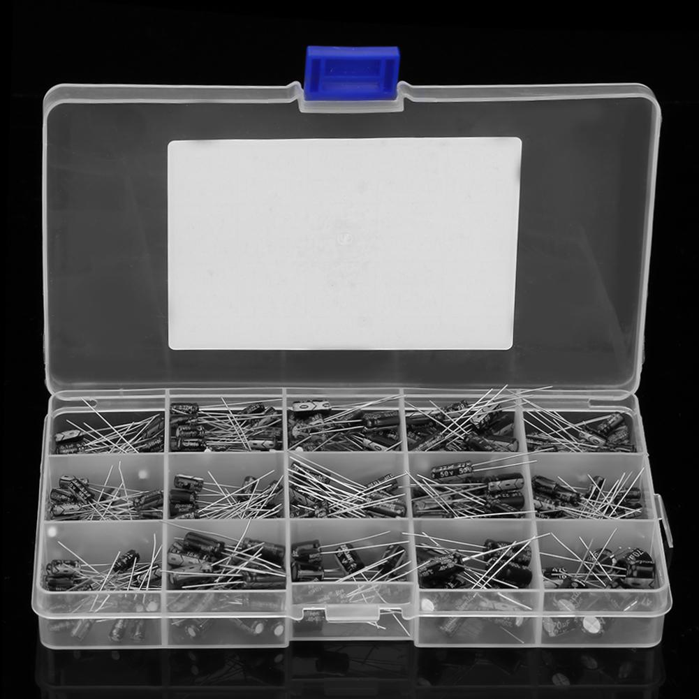 Condensador electrolítico 270 uds 15 valores Kit surtido 0,1 uF 50V -- 470uF 16V estilo