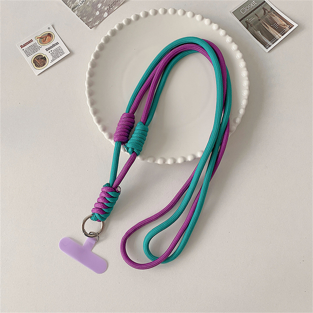 Cute Mobile Phone Straps Crossbody Rope Contrast Color Lanyard with Door Credencial Upgrade Strips Convenient Telephone Chain: Rose Gold