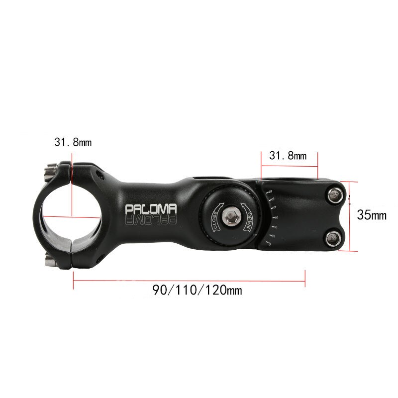 Cykel justerbar cykelstam mtb mountain road stammar stigare 90 110 130mm * 25.4mm 31.8mm*90/120 mm