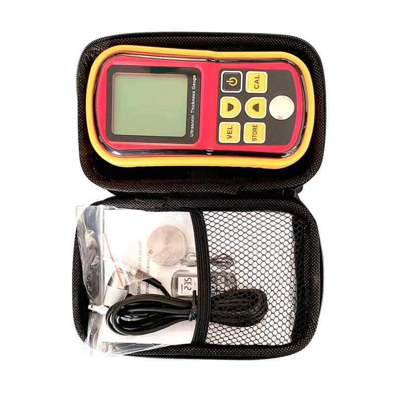Digital Ultrasonic Thickness Gauge Tester Plastic Glass Ceramics Metal Steel plate Stainless Steel Pipe Wall Thickness Gauge: with Canvas bag