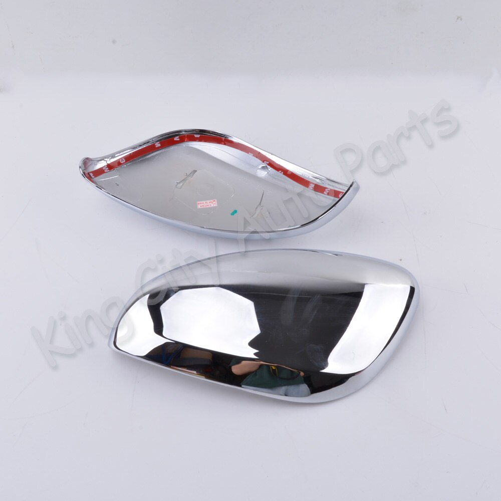 CAPQX 1Pair For Peugeot 208 14-17 Chrome Outside Rearview Mirror Cover Lid Side Mirror Reverse Mirror Cap Shell Trim Hood