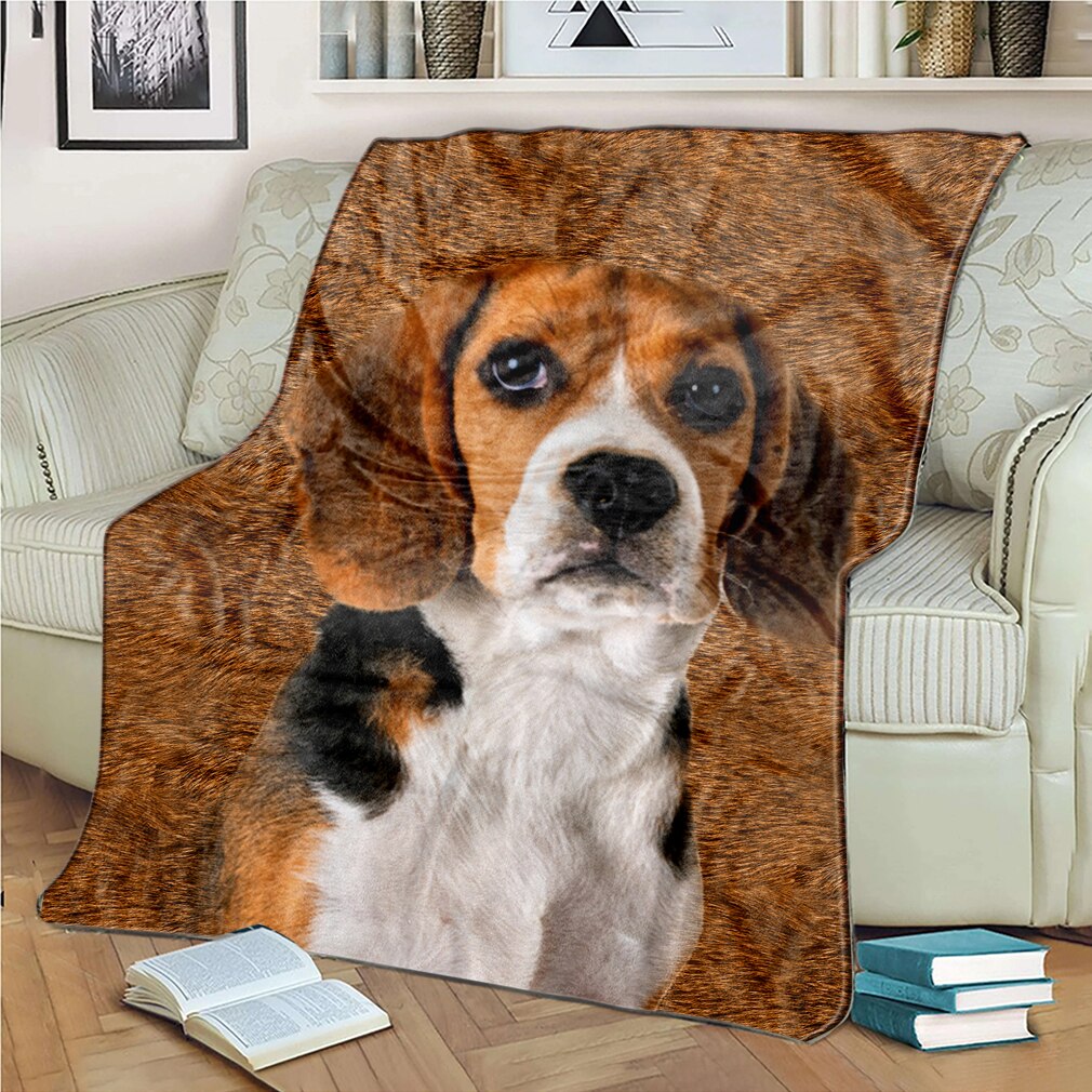 Dierlijke hond zachte flanellen dekens alpaca voor kinderen dikke warme plaid op de bedbank: 7 / 150200cm