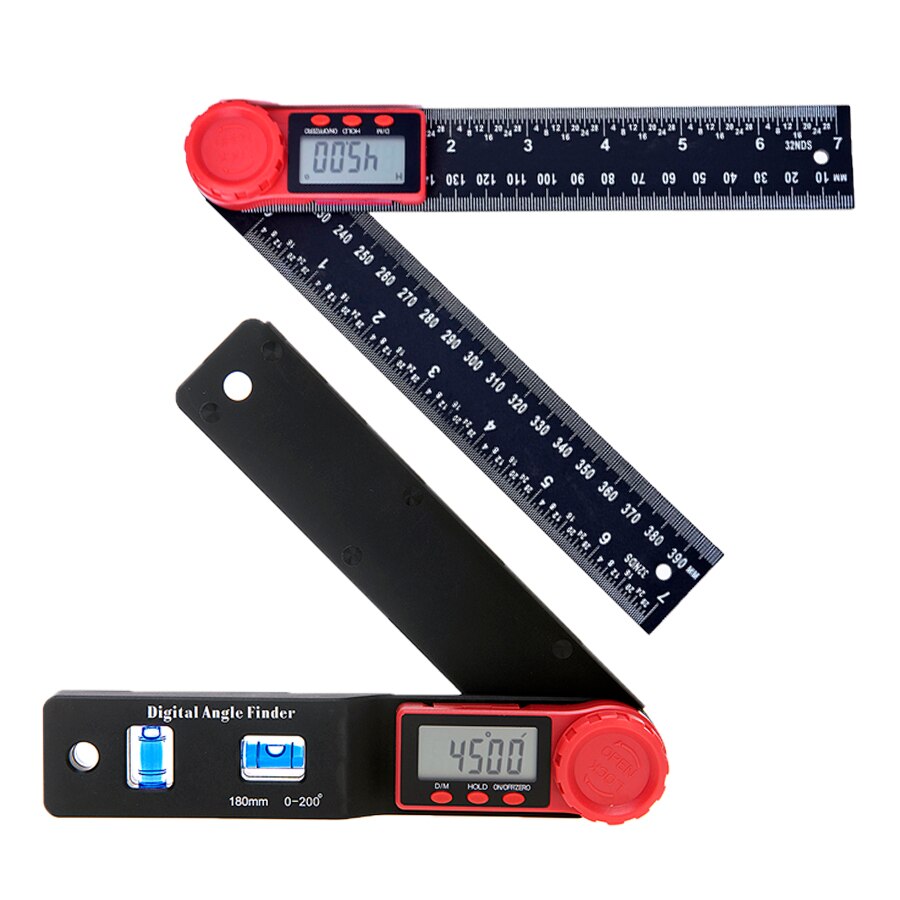 Angle finder Measuring Tool 0-200mm 8'' Digital Meter Angle Inclinometer Angle Digital Ruler Electron Goniometer Protractor