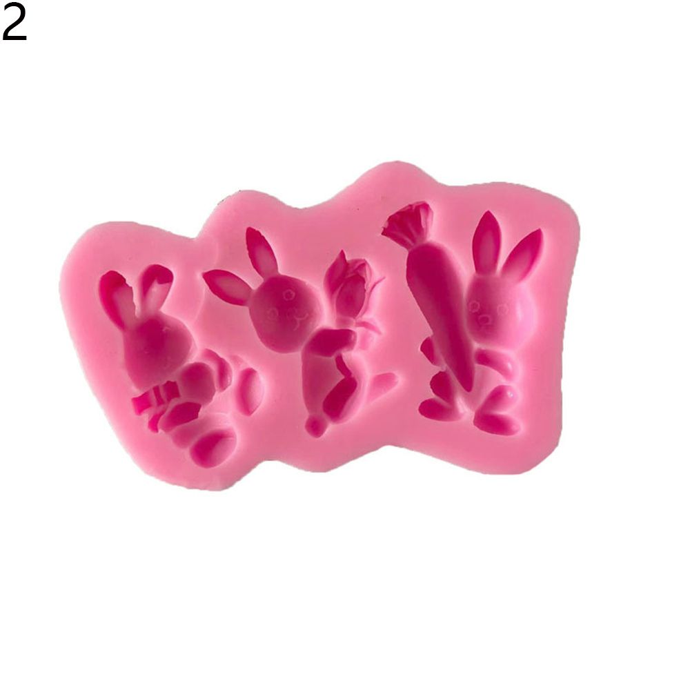 Carrot Kitchen Tool Baking Utensils Rabbit Shape Cupcake Accessories Fondant Cake Molds Easter Supplies Silicone Mould: 2