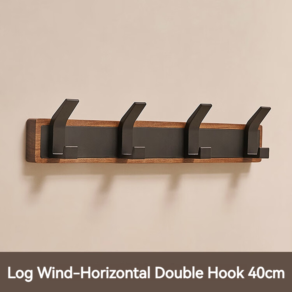 Percheros de pared de madera para dormitorio, vestíbulo de entrada, perchas de almacenamiento de ropa, gancho multiusos, organizador de ropa para chal, almacenamiento para el hogar: Gris claro