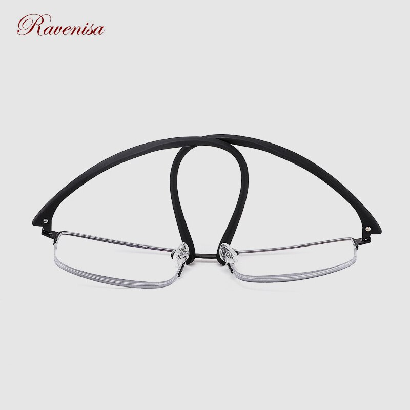 RAVENISA 2021Fashion Progressive Multifocal Reading Glasses With Anti Blue Ray Aspherical Lens Stainless Steel TR90 Frame