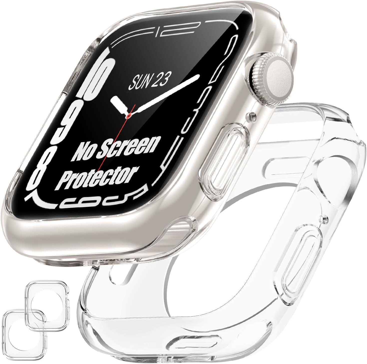 Custodia per orologio mezza copertura per Mela guarda ultra 10 9 8 7 44/40/41mm Custodie morbide in silicone per IWatch serie 49 45/42/46MM Accessori: 2-3.9 Pollici