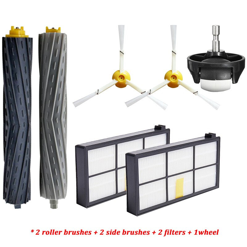 Filter Brush for iRobot Roomba 990 980 960 900 896 890 886 880 880 871 870 865 866 865 860 800 Series Accessories Wheel Kit: HXL2117
