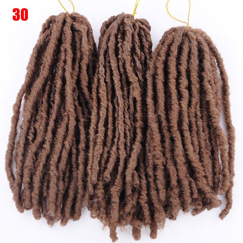Nu Locs capelli intrecciati all'uncinetto ricci Ombre dea morbida Faux Locs estensione sintetica capelli africani per le donne: 30  12inch