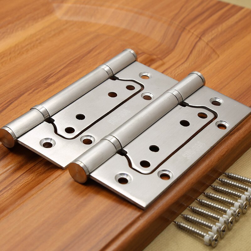5-inch stainless steel hinge 3.0mm thick positive hinge folding hinge Slotless solid wood door hinge 2pcs
