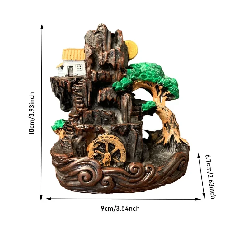 1 Piece Resin Reflowable Incense Holder Left/Right Incense Burner, Bedroom, Living Room Coffee Table, Office Home Decor