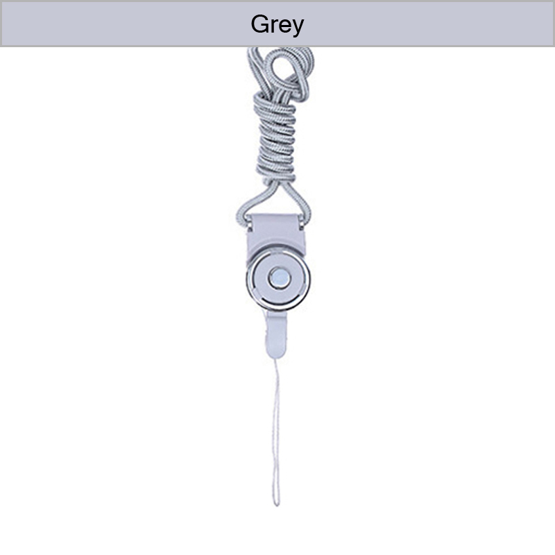 12 Colors Mobile Phone Neck lanyard for keys ID Card Detachable Multifunction Strap Phone Lanyard Holder Phone strap: Grey