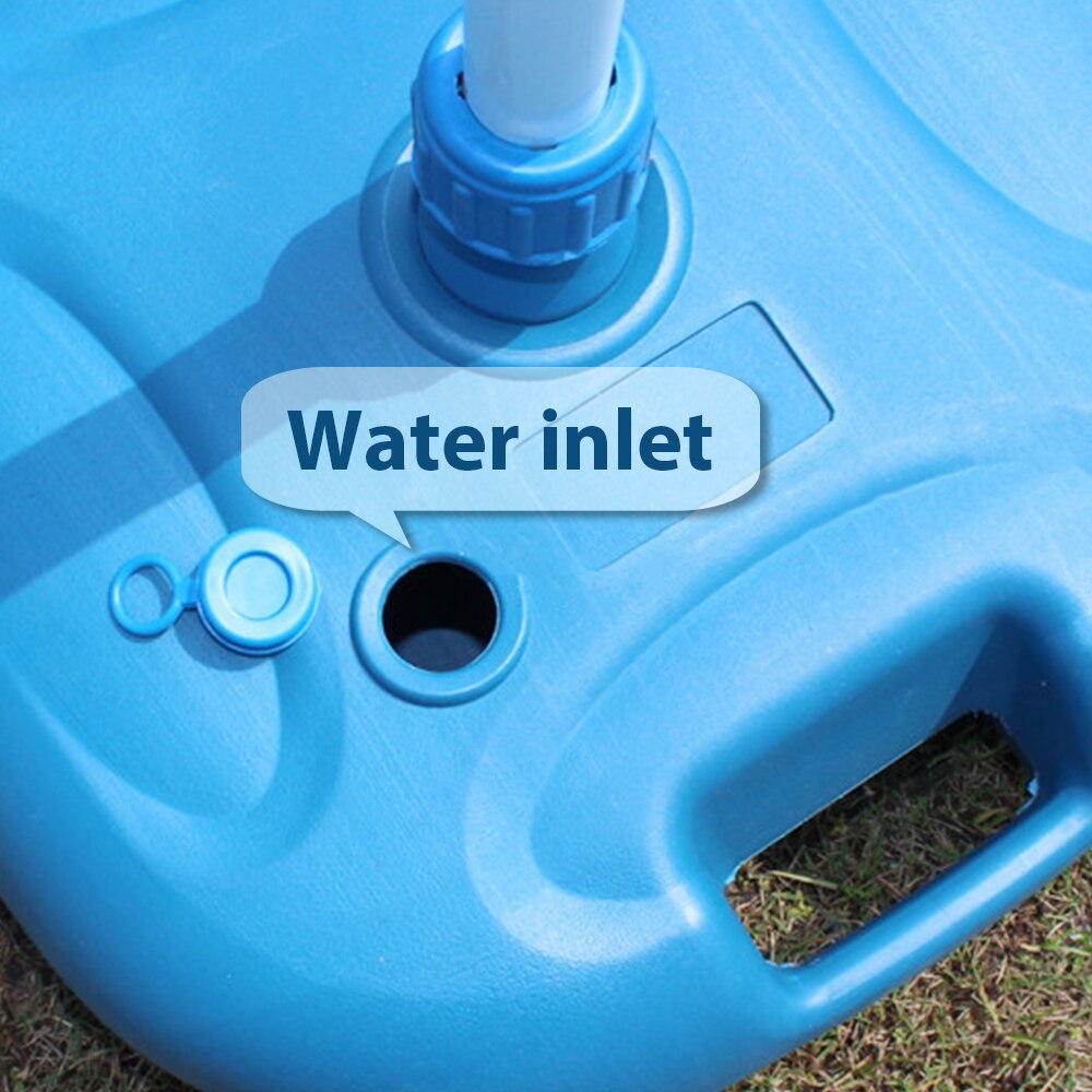 Parasol Stand 20L Water Injection Base Garden Umbrella Base Stand Round Patio Beach Garden Patio Umbrella Sun Shelter Accessor