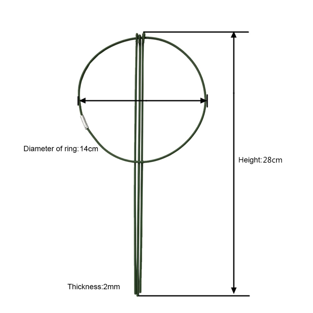 3 Pcs Plants Support Ring Rust Resistant Holder Garden Flower Short Vegetables Support Bracket Green Plants Growing Stand