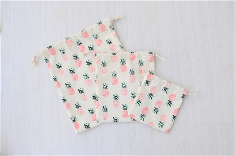 Bærbare snøre tasker pige sko tasker kvinder bomuld rejse pose opbevaring tøj håndtaske makeup taske