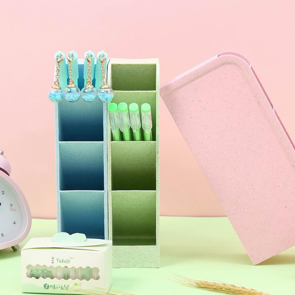 Diagonal Pen Holder Student's Stationery Storage Box Multi-functional Desktop Organizer