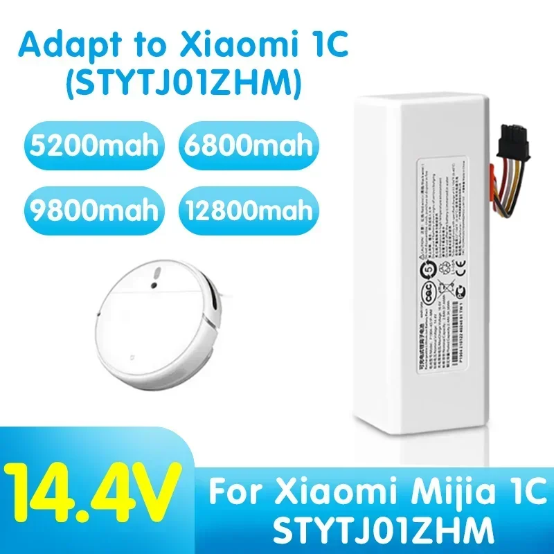 for Xiaomi Robot Battery 1C P1904-4S1P-MM Mijia Mi Vacuum Cleaner Sweeping Mopping Robot Replacement Battery 12800mAh