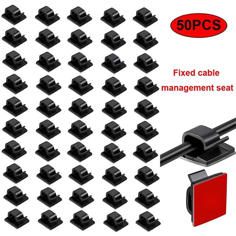 50 stücke Auto Kabel Clips Selbst-Kleber Kabel Management Draht Halter Organizer Klemme Selbst-klebe Licht Clips Auto draht Clip