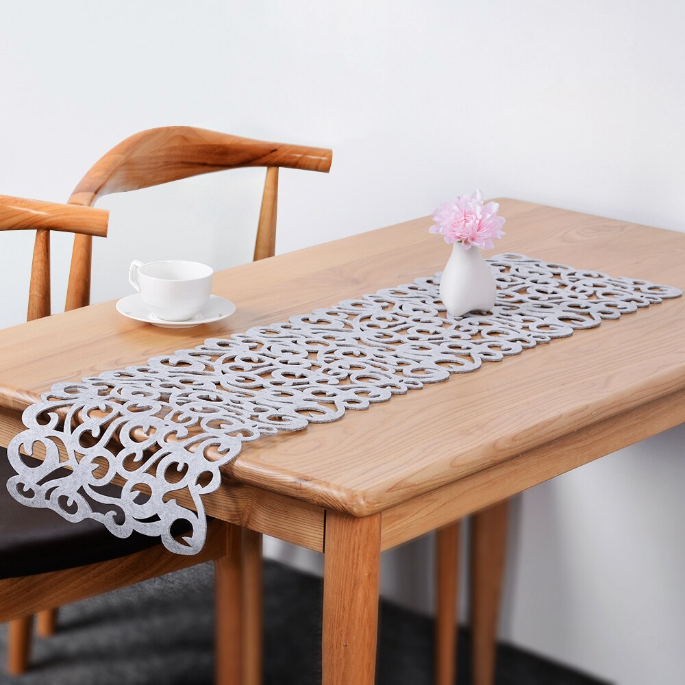 Aankomst TV Kast Tafellopers Rechthoek Voelde Holle Out Tafellopers Voor Bruiloft Decoraties Tafel Home Decor VC: G