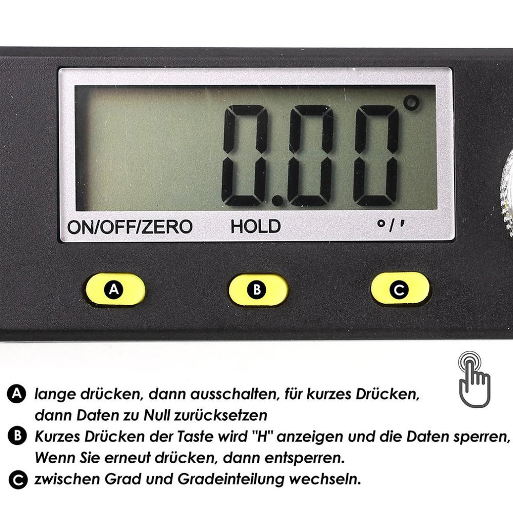 300mm Digital meter angle inclinometer angle Digital ruler electronic goniometer conveyor angle finder measuring tool