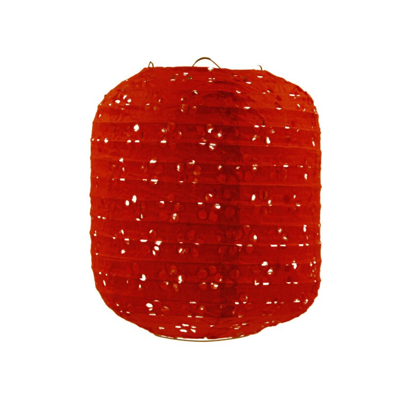 Linternas de papel de estilo chino, faroles huecos de 6 pulgadas/15Cm, para bodas, suministros de decoración para fiestas navideñas, 1 ud.: ellipse red