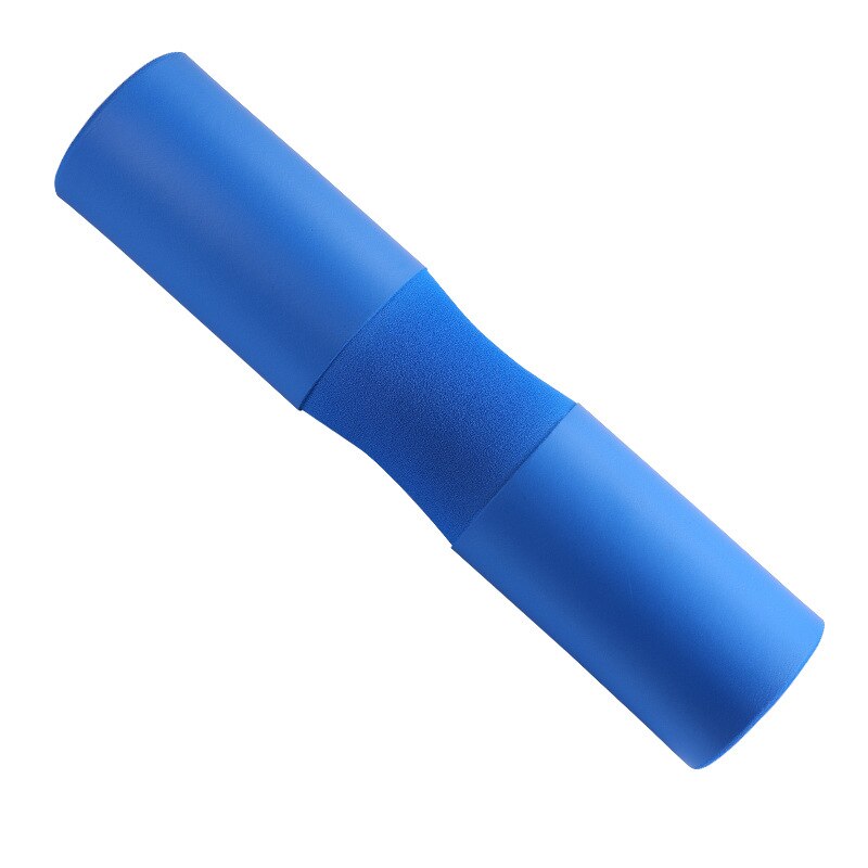 Almohadilla para sentadillas, mancuerna con correas de fijación, Protector para cuello y hombros, equipo de gimnasio para culturismo, levantamiento de pesas: Azul