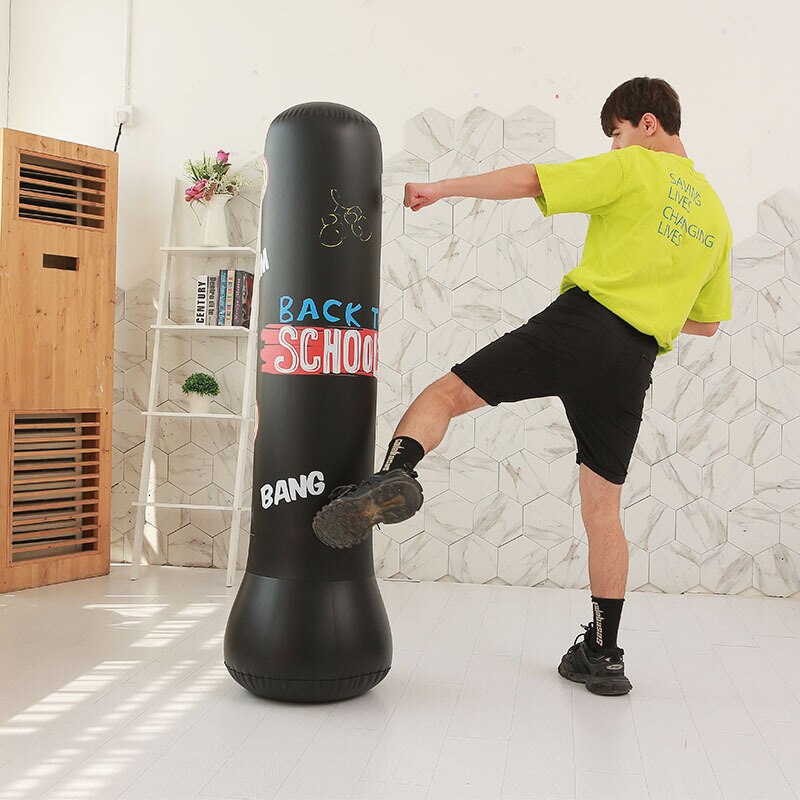 120/150/160CM Boxing Punching Bag Inflatable Toys Free-Stand Tumbler Training Pressure Relief Back Sandbag Inflatable Toys