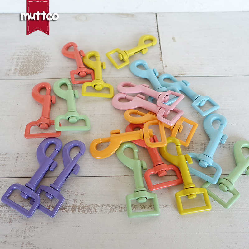 Metal Colourful dog Clasp Kirsite hook buckle hardware for 20mm and 25mm webbing DIY Dog Leash parts 7 colours