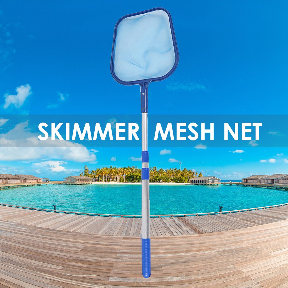 Telescopische Skimmer Netto Zwembad Blad Catcher Vijvers Cleaning Tools Mesh Zakken Voor Familie Outdoor Zwemmen Accessoire