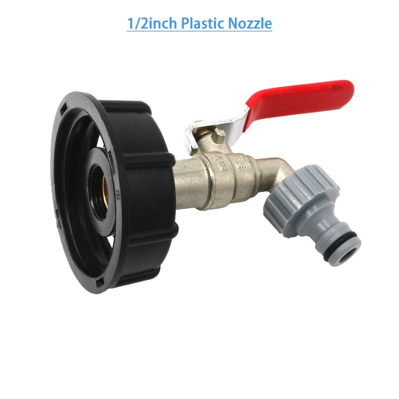 IBC Tank Adapter S60X6 To Brass Tap 1/2" 3/4" Replacement Valve Fitting Parts For Home Garden Water Connectors
