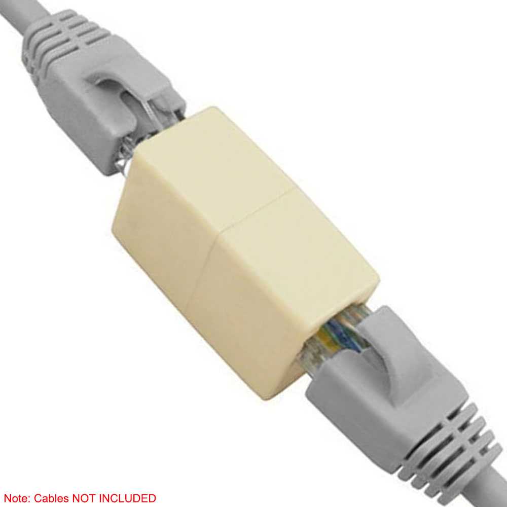 Acoplador de Cable RJ45 Beige Cat 8 7 6a 6 5e 5 Adaptador 1000Mbps Doble Hembra Módulo Alargador Extensor Ethernet LAN