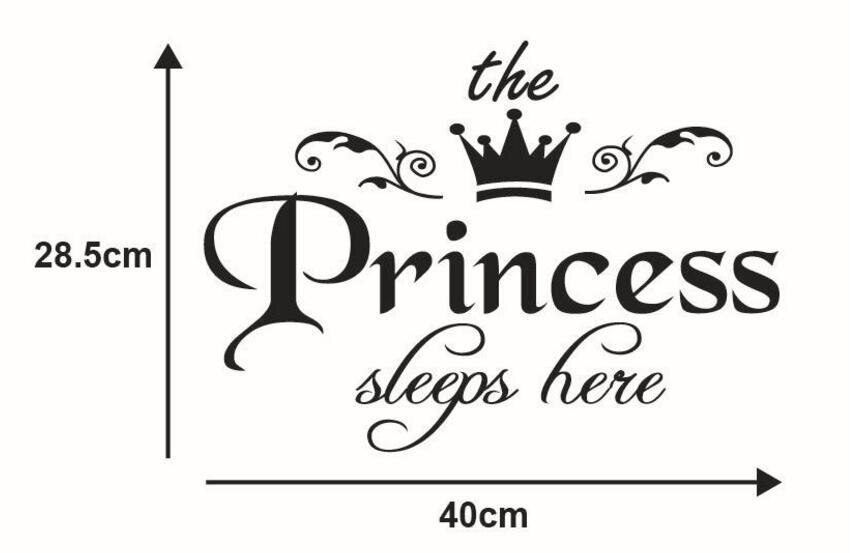 Crown Brief Meisje Muurstickers Diy Prinses Muurschildering Sticker Voor Kinderen Kamers Babykamer Dorm Decoratie