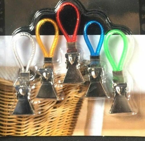 Aa 5 stuks metalen theedoekhangklemmen 2 x 2.5 x 1.5 cm metalen clip op haken lussen handdoekhangklemmen voor keuken badkamer strand