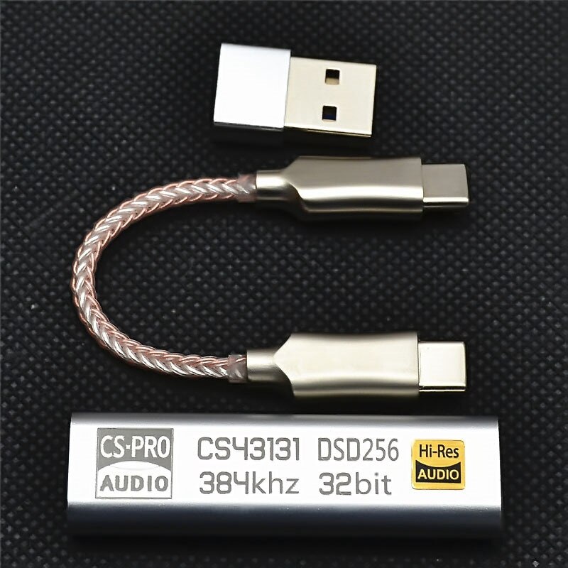 Typ-c-  to 3.5mm- dsd -256- kopfhörerverstärker-adapter dac tragbar usb cirrus logic hifi für ios win 10 pc