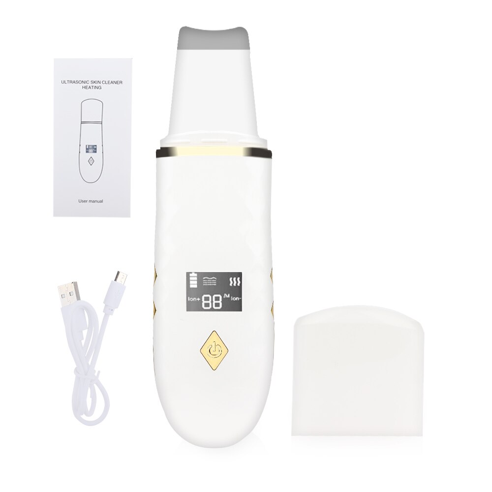 Espátula ultrasónica para limpieza Facial, Extractor de espinillas, herramienta de limpieza Facial,: no box