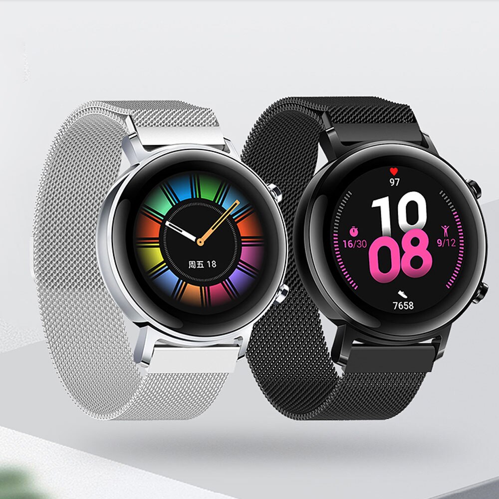 Voor huawei watch  gt 2 42mm gt  gt2 46mm horlogeband magnetische milanese armband roestvrij staal 20mm 22mm horlogeband
