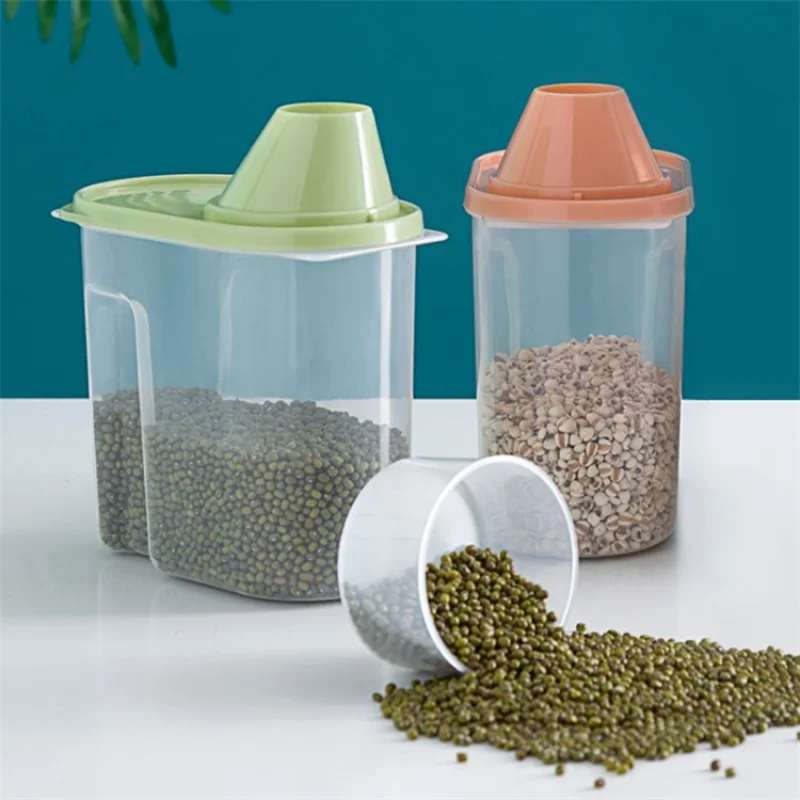 Bol pour chiens, récipient d'alimentation pour animaux de compagnie, boîte de nourriture pour chien, seau d'alimentation pour chat, baril de stockage des aliments, tasse à mesurer, fournitures pour animaux de compagnie de grande capacité