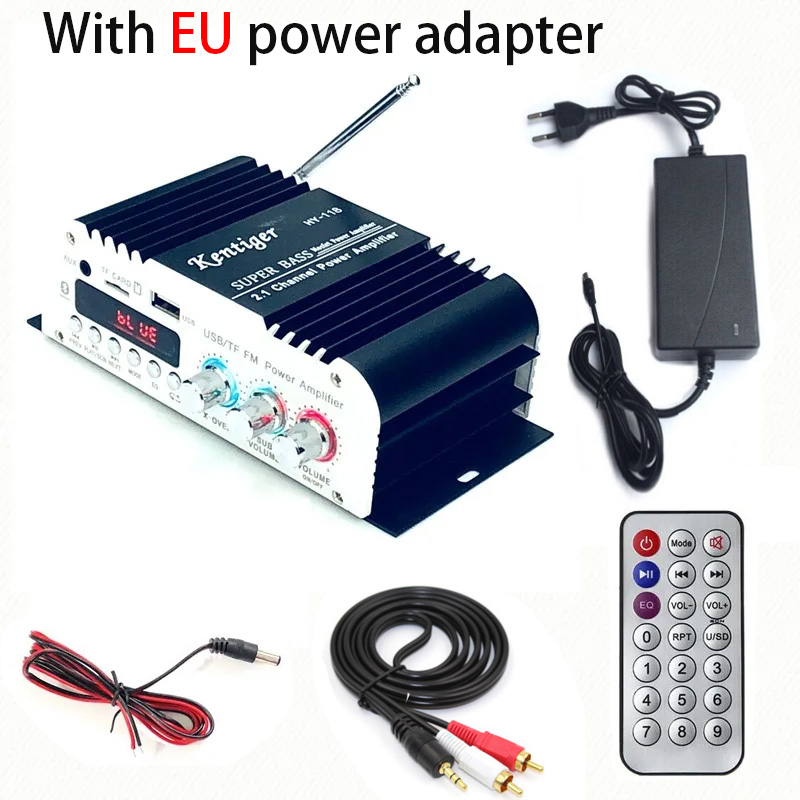 HY-118 Bluetooth Amplifier 2.2 Channel Support 2 Subwoofer Speaker FM TF USB Remote Control Mini HIFI Digital Amplifier Stereo: Other