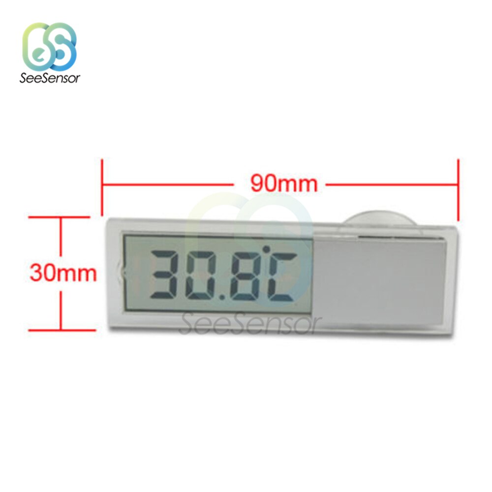 Bil lcd digital termometer auto vindue udendørs energibesparende måler smart digital display temperatur instrumenter tilbehør