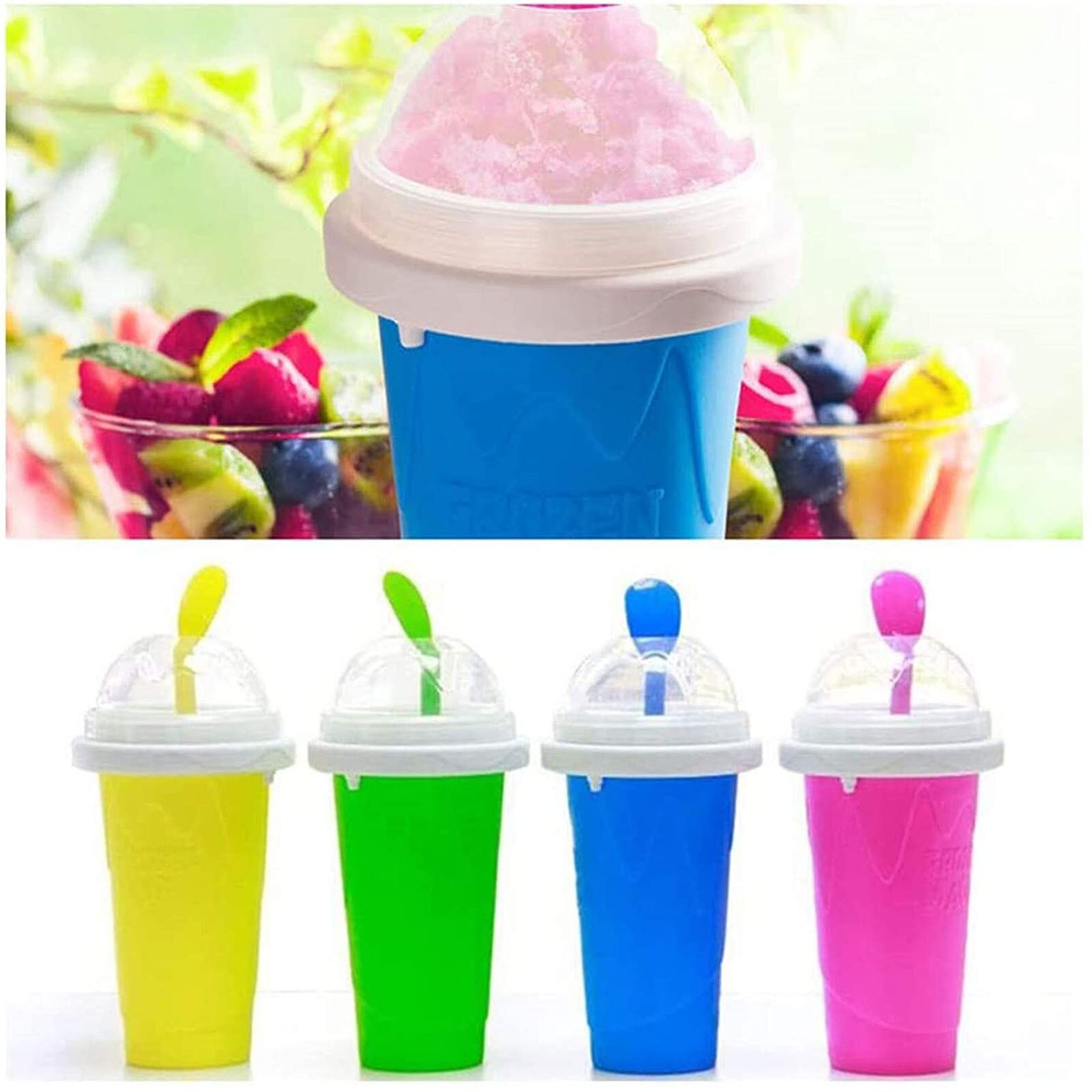 Smoothie breja potrząsnąć producent lody w kubku formy 2021 Diy domowe kubki na Smoothie lato zamraża kubki na napoje dwuwarstwowe domowe