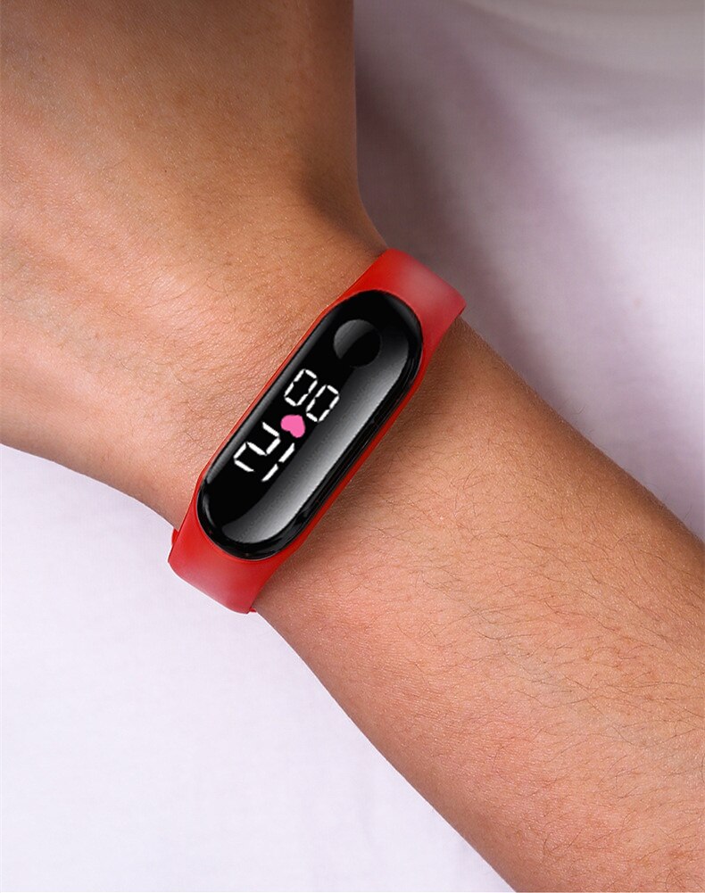 Elektronische Led Digitale Kinderen Horloge Outdoor Sport Horloges Voor Jongens Meisjes Siliconen Waterdicht Kinderen Kijken Mannen Vrouwen Klok