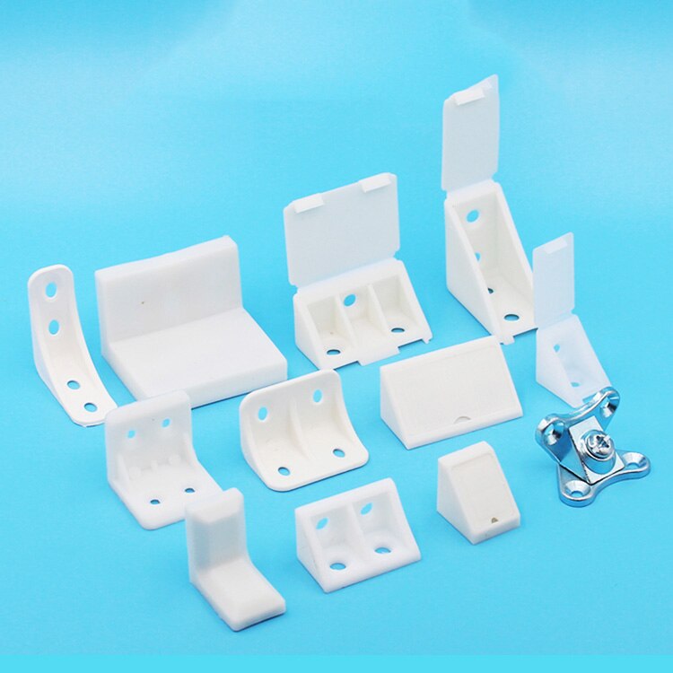 10Pcs Nylon plastic thickened corner furniture, right angle 90 degree angle, plywood tray cabinet fittings fittings corner code
