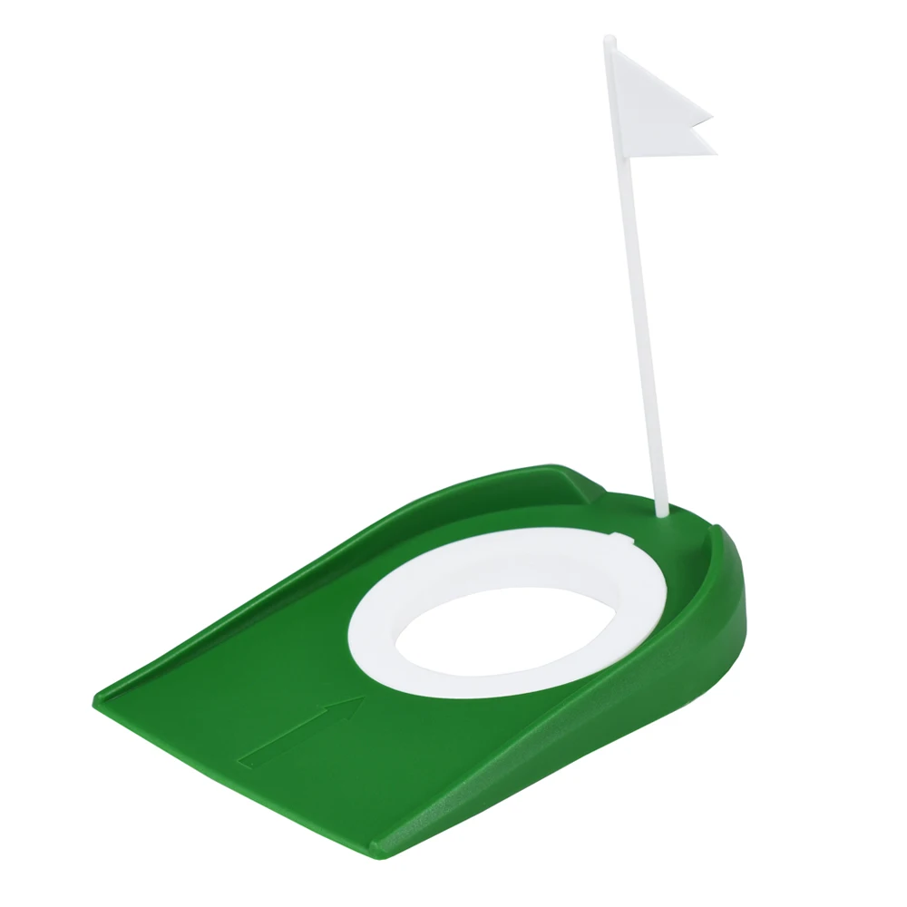 Indoor Golf Putting Trainer With Hole Flag Putter Green Practice Aid Home Yard Outdoor Training Aid Adjustable Hole: Default Title
